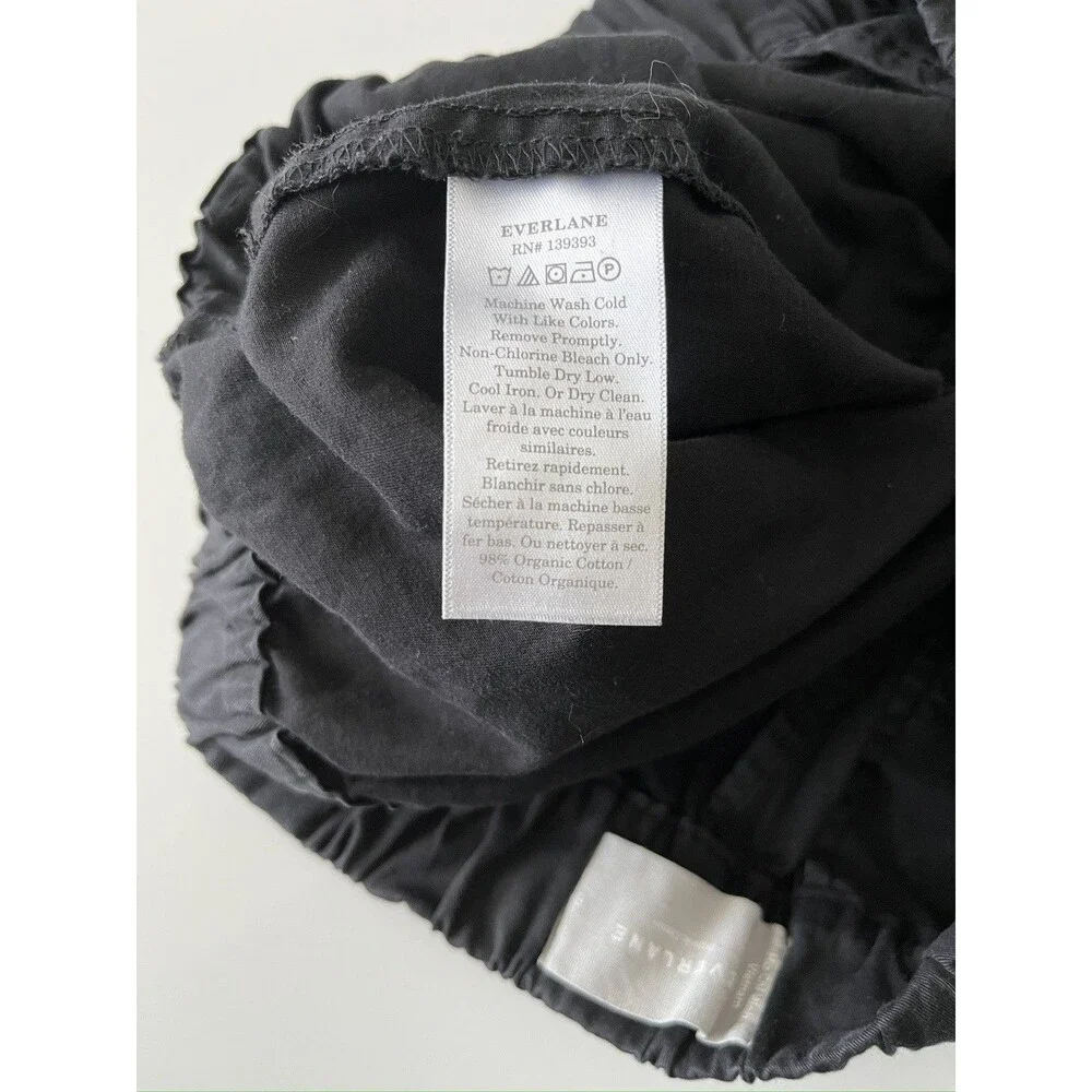 NWOT Everlane Easy Shorts 6 Black Elastic Waist Pull On Pockets Organic Cotton - Picture 7 of 11